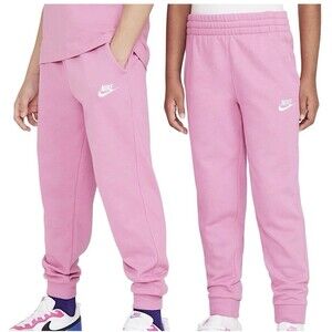 NWT Nike Sportswear Big Kids Pink Club Fleece Sweatpants Joggers Size XL $50